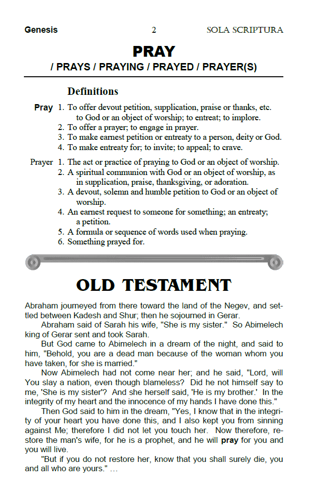 The Pray Chapter from the "Sola Scriptura Topical Bible - Top 20 Spiritual Symbols".