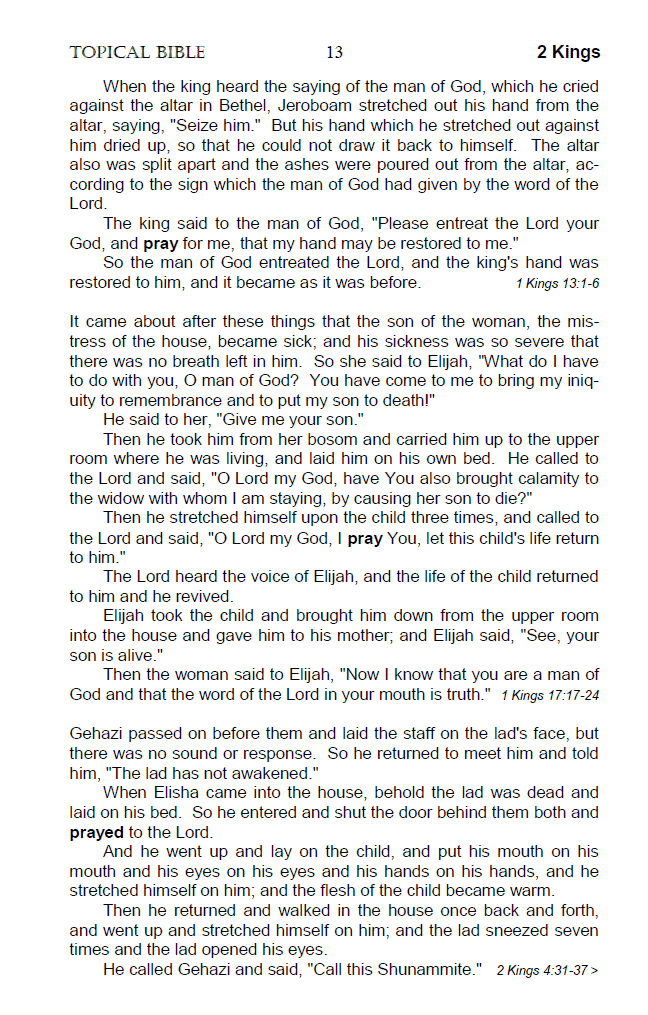 The Pray Chapter from the "Sola Scriptura Topical Bible - Top 20 Spiritual Symbols".