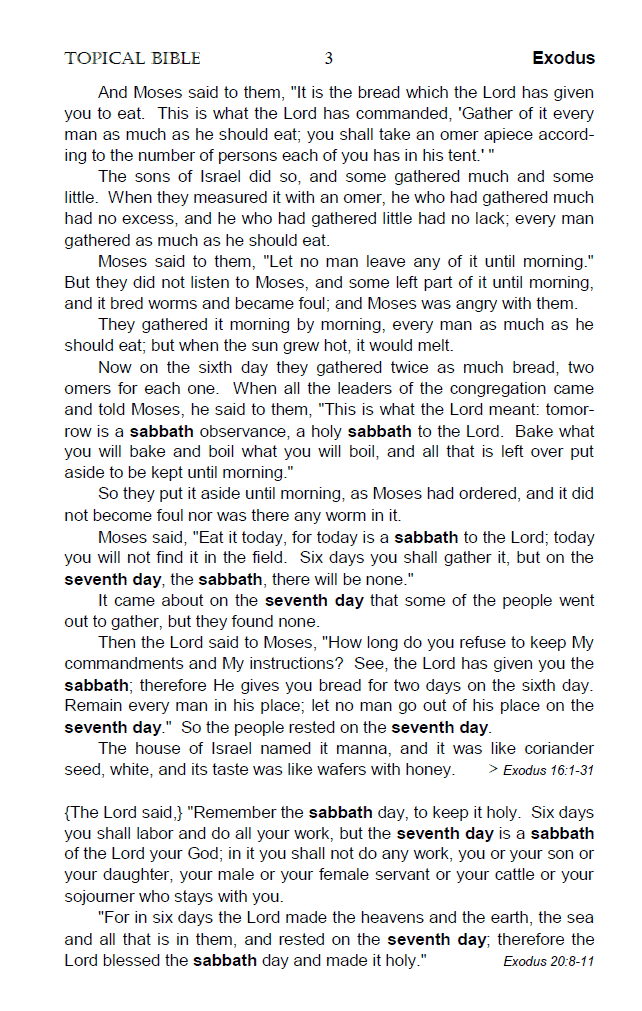 The Sabbath Chapter from the "Sola Scriptura Topical Bible - Top 20 Spiritual Symbols".