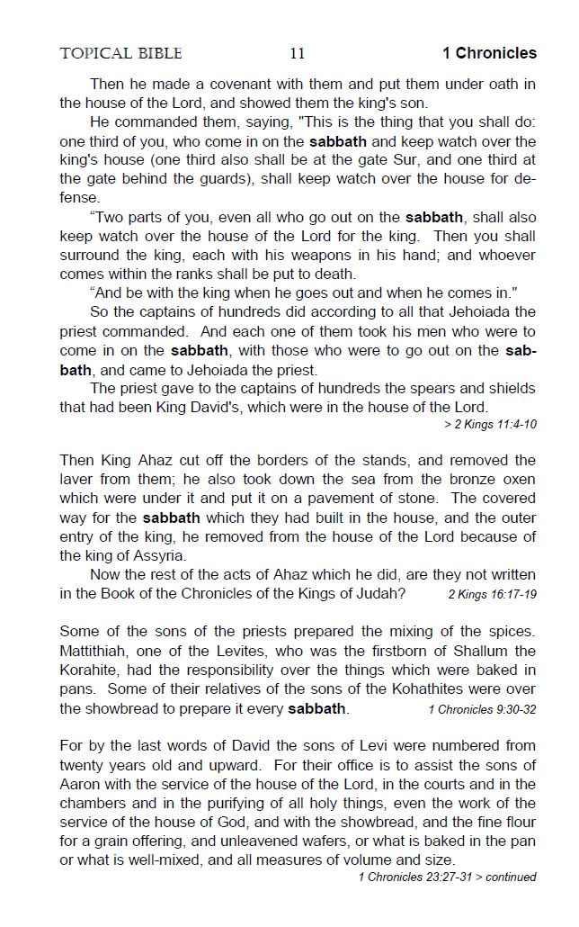 The Sabbath Chapter from the "Sola Scriptura Topical Bible - Top 20 Spiritual Symbols".
