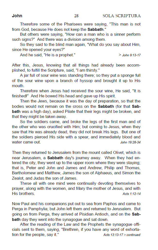 The Sabbath Chapter from the "Sola Scriptura Topical Bible - Top 20 Spiritual Symbols".