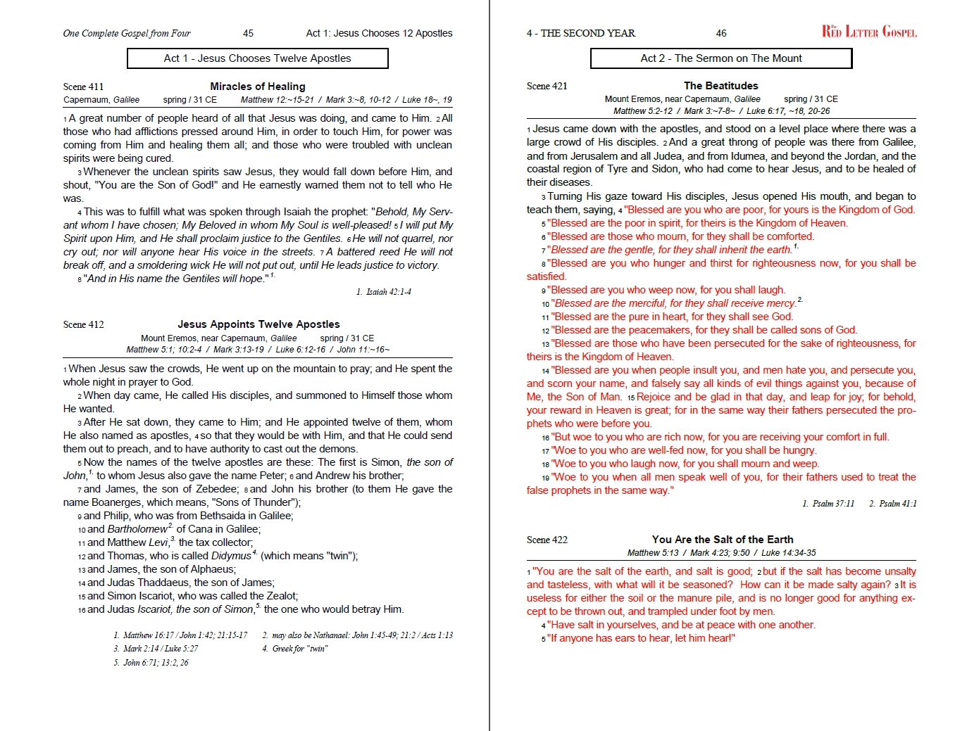Sample from "The Red Letter Gospel" Complete Edition - Chapter 4.