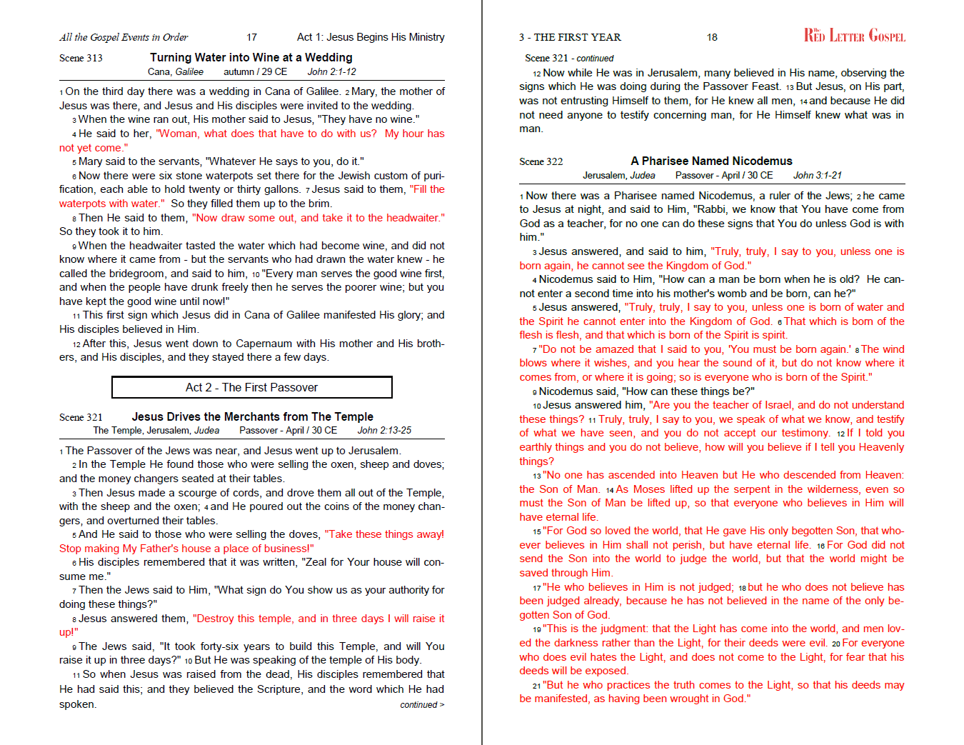 Sample from "The Red Letter Gospel" Standard Edition - Chapter 3.