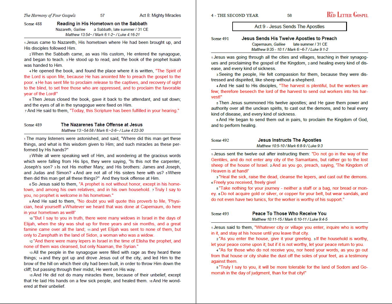 Sample from "The Red Letter Gospel" Standard Edition - Chapter 4.