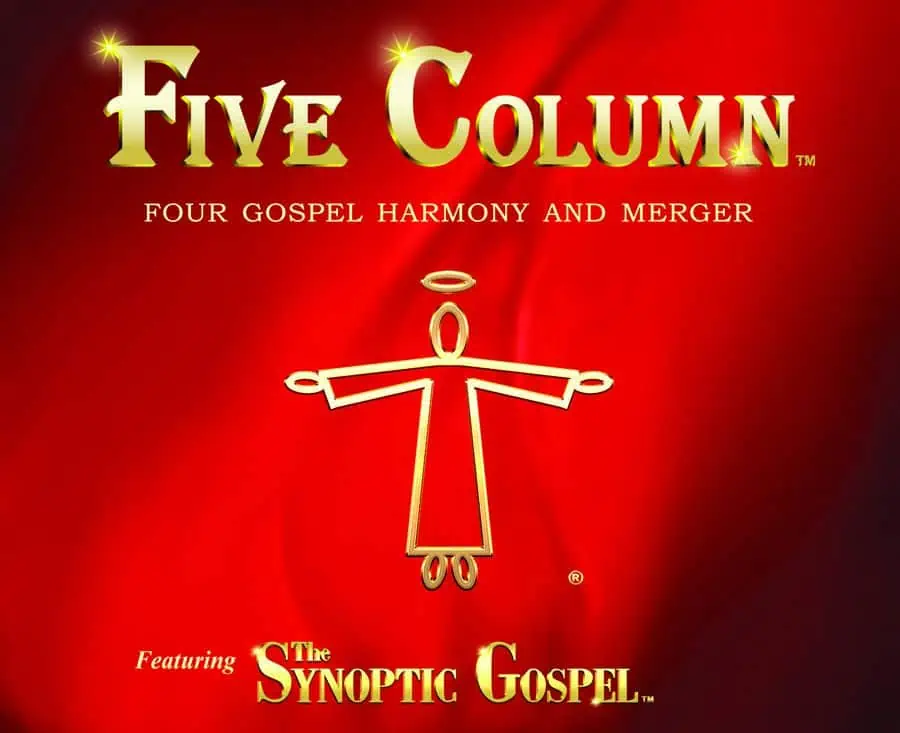 The cover of the "FIVE COLUMN: The Synoptic Gospel - Word-For-Word Edition".