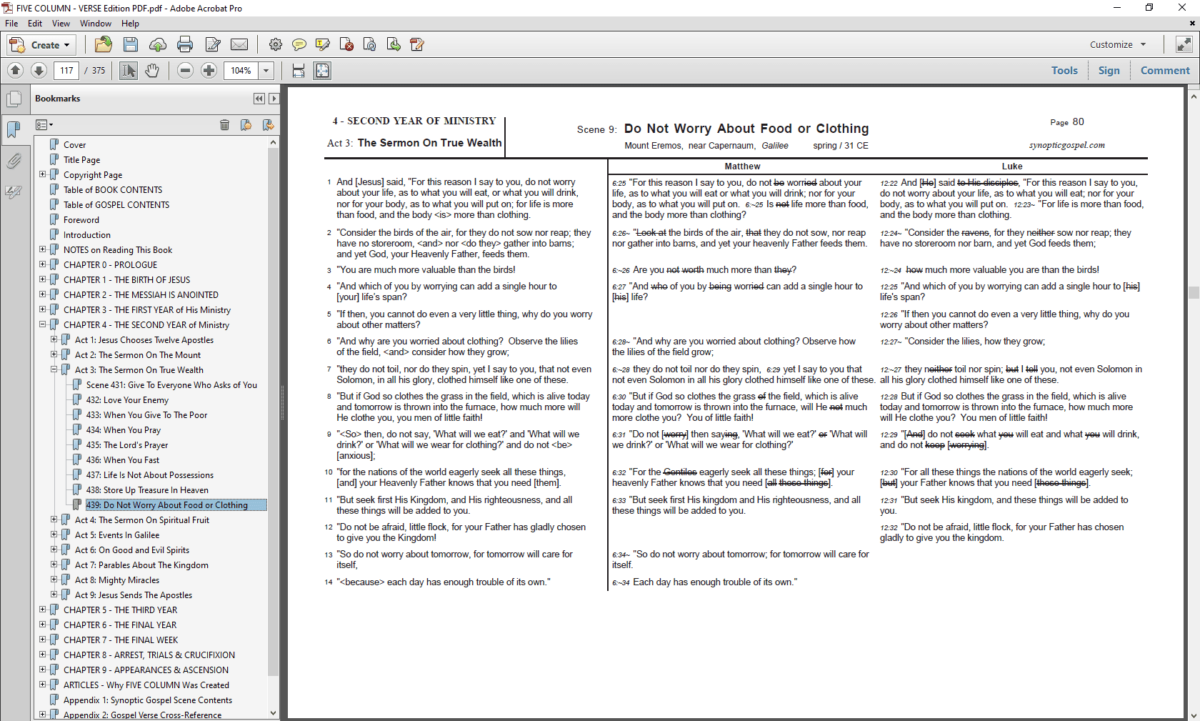 FIVE COLUMN: Verse-By-Verse PDF Edition - Scene 439.