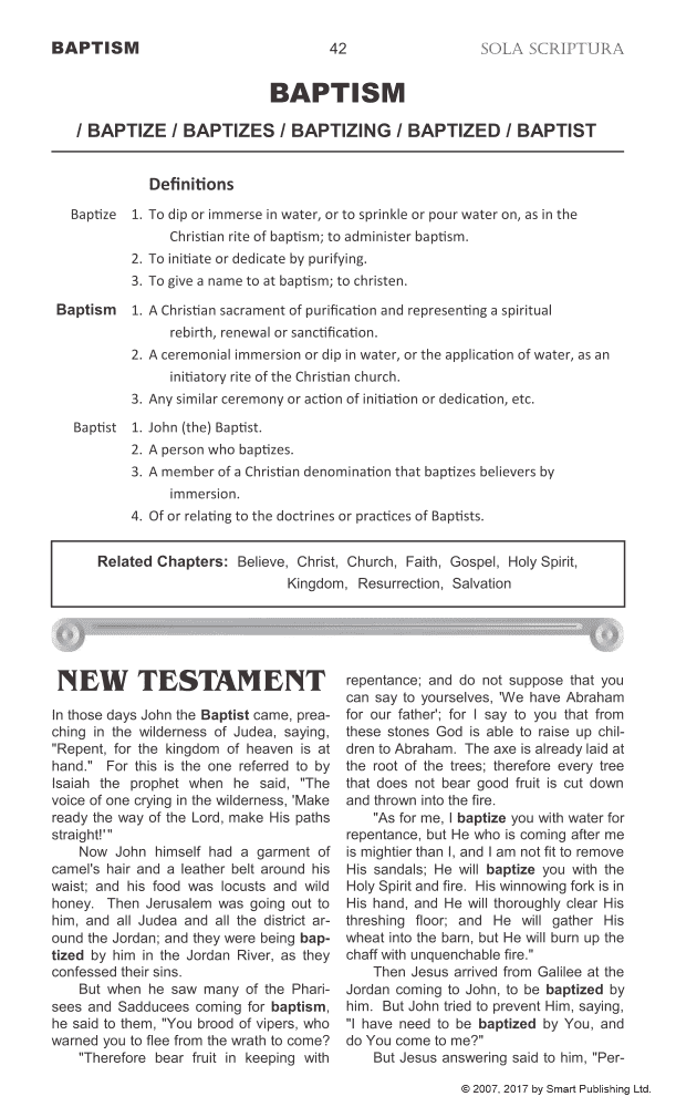 Sola Scriptura - Top 20 Symbols - Baptism