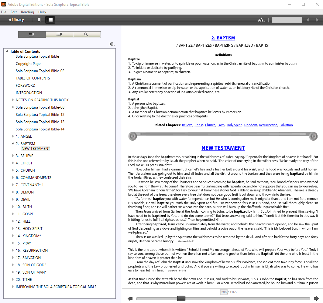 Sola Scriptura Topical Bible: Top 20 Spiritual Symbols ePub - Baptism.